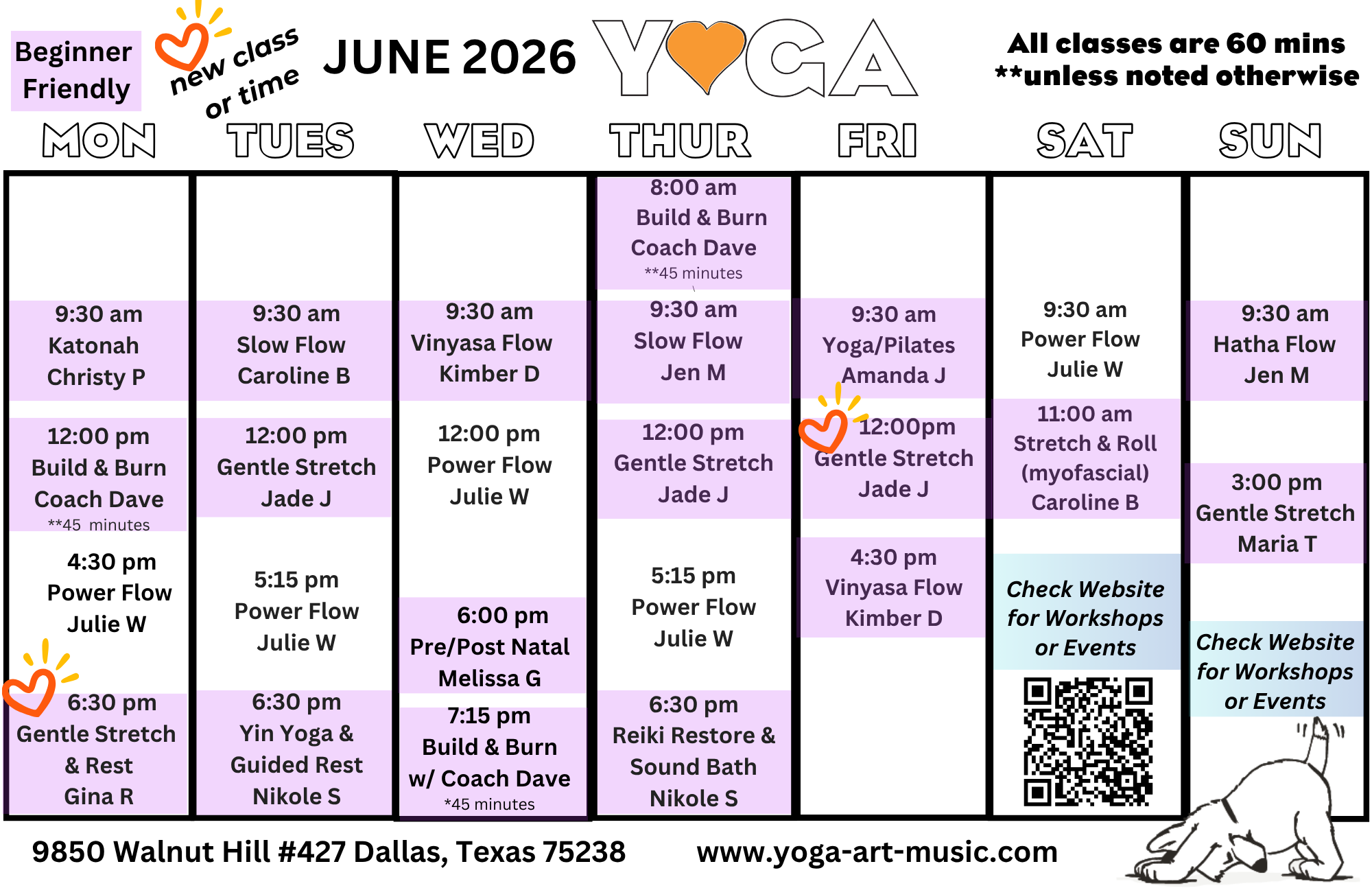 June 2026 schedule